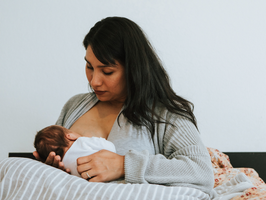 Mum breastfeeding her baby