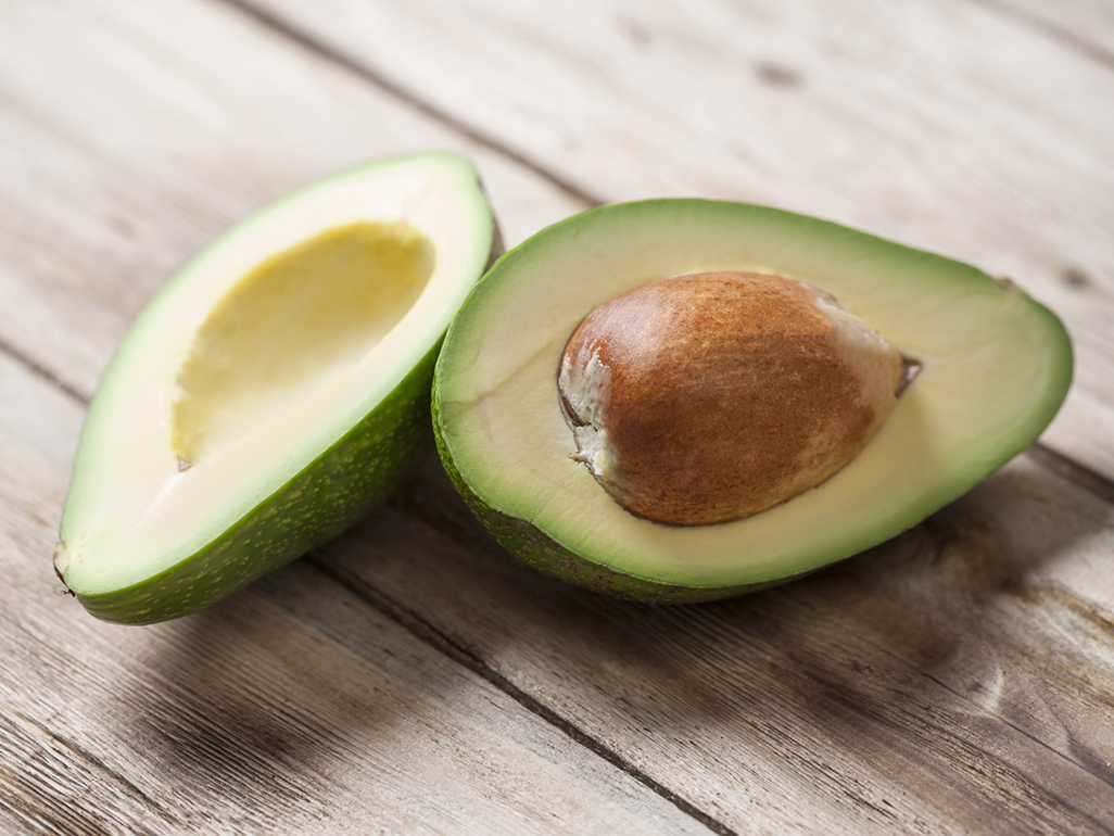 Halved avocado